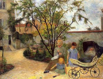 保羅 高更 The Family in the Garden, rue Carcel